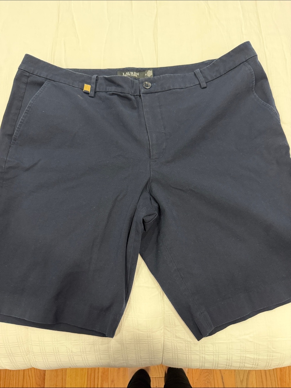 Lauren Ralph Lauren Men's Navy Flat-Front Cotton Shorts